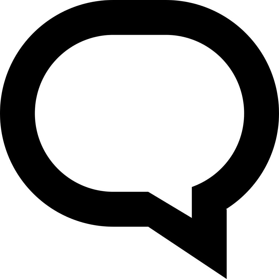 Oval Speech Bubble Outline Comments - Halten Und Parken Verboten (980x980), Png Download