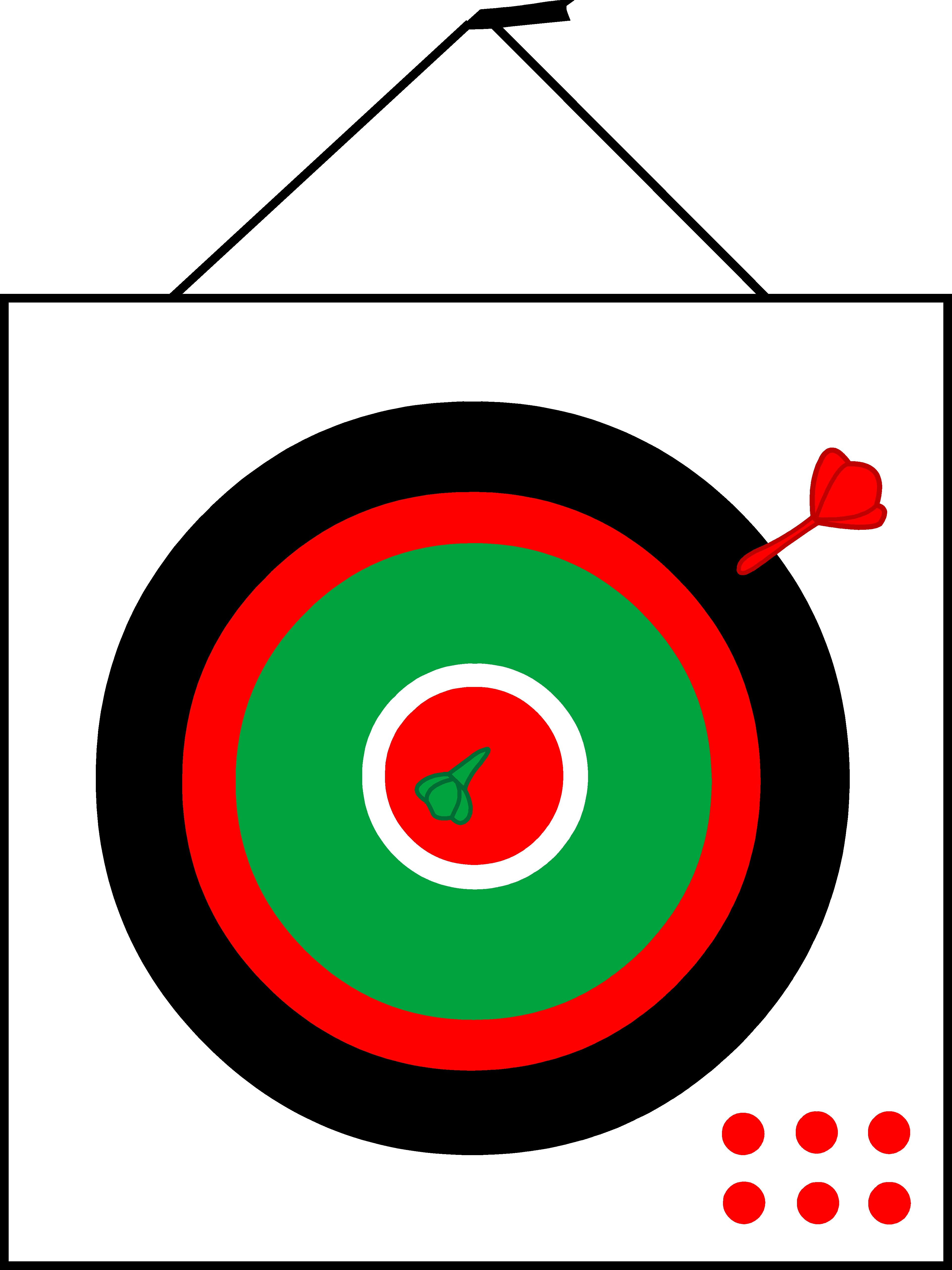Simple Dartboard Design - Simple Dart Board (3845x5130), Png Download