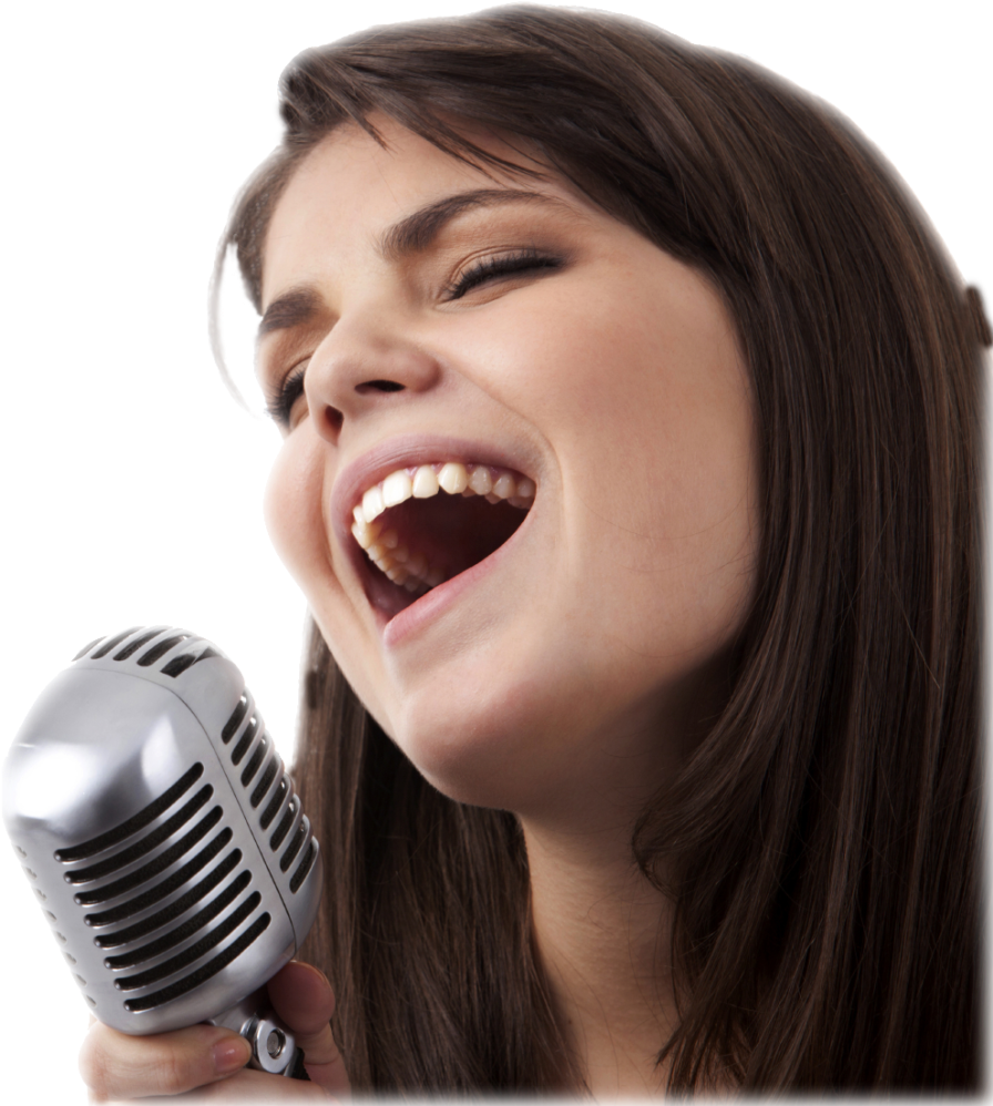 Singing Png Transparent Image - Girl Singing Png (924x1024), Png Download