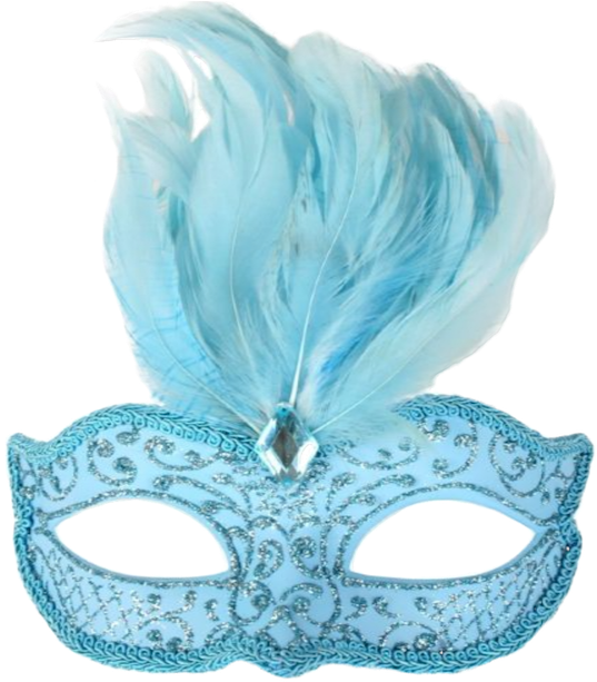 Party Costume Masks Messages Sticker-6 - Turquoise Masquerade Masks Clipart Png (618x618), Png Download