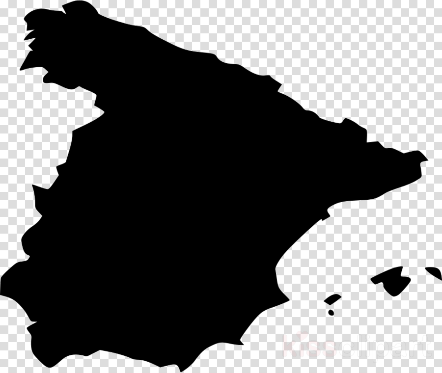 Spain Map Silhouette Clipart Spain Stock Photography (900x760), Png Download