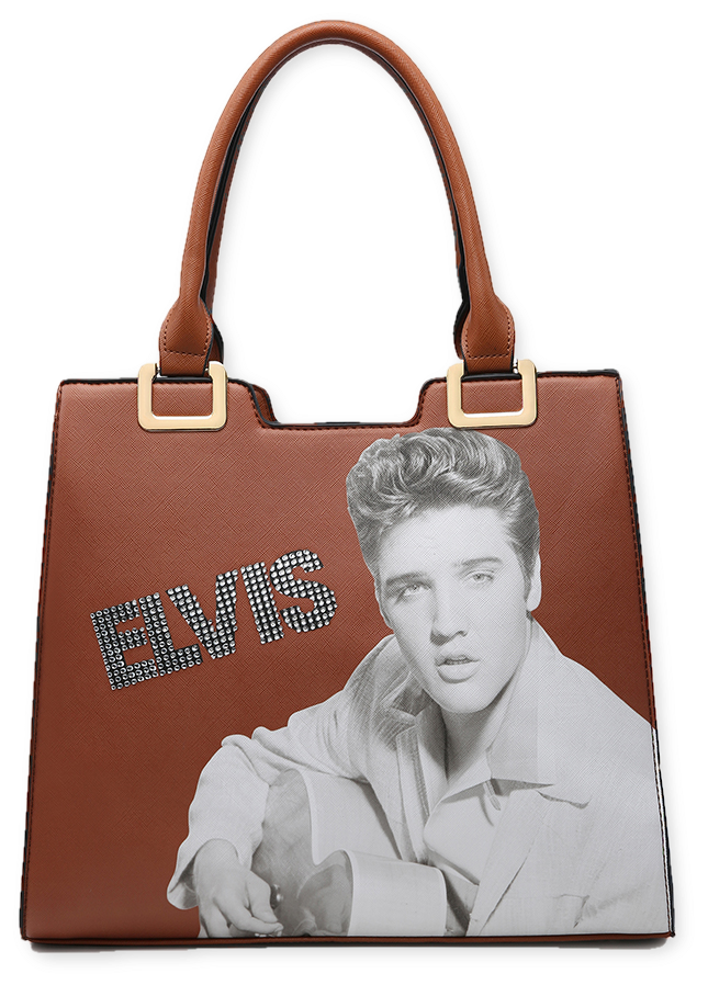 Ladies Elvis Presley Bag Handbag Tote Shoulder New (855x940), Png Download