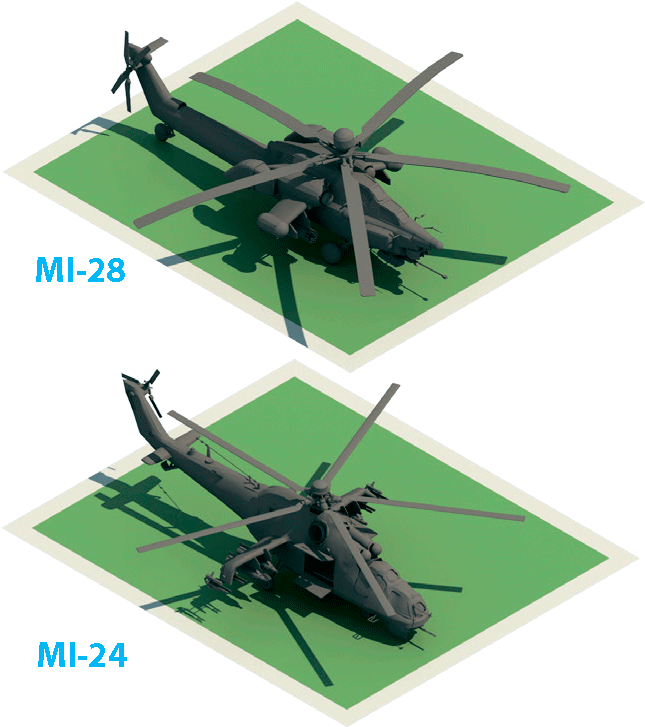 Ka 52, Mi 24 , Mi 28n, Mi 8 Helicopters (675x756), Png Download