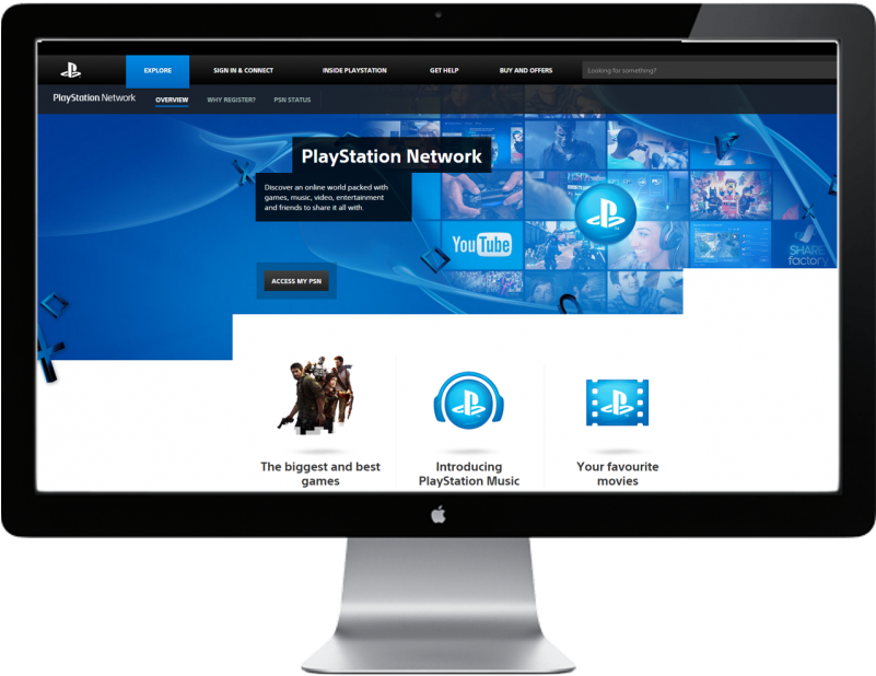 Sony Entertainment Network Website (800x678), Png Download
