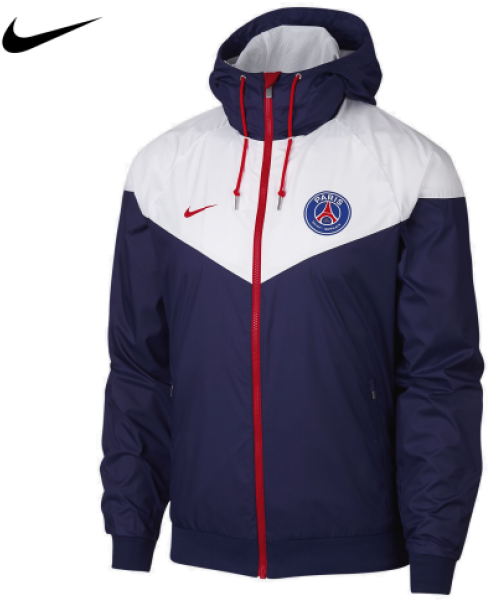 Paris Saint Germain Windbreaker Black 2017-2018 Psg (620x620), Png Download