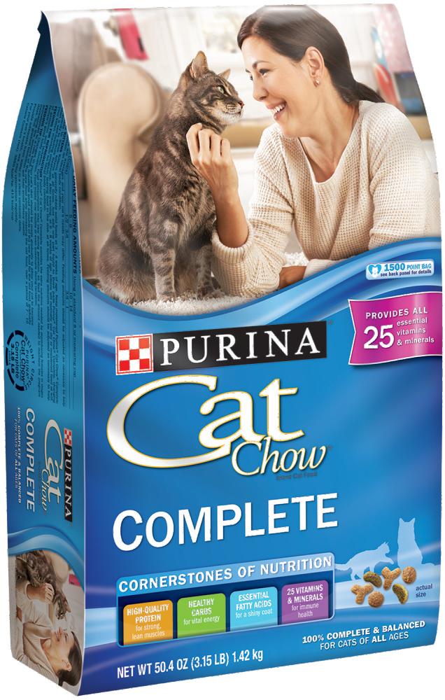 Purina Cat Chow Complete Dry Cat Food (636x1000), Png Download