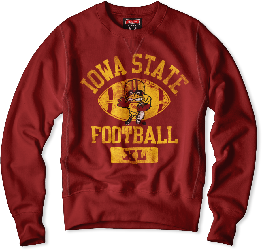 Vintage Iowa State University Cyclones Football Sweatshirt (936x900), Png Download