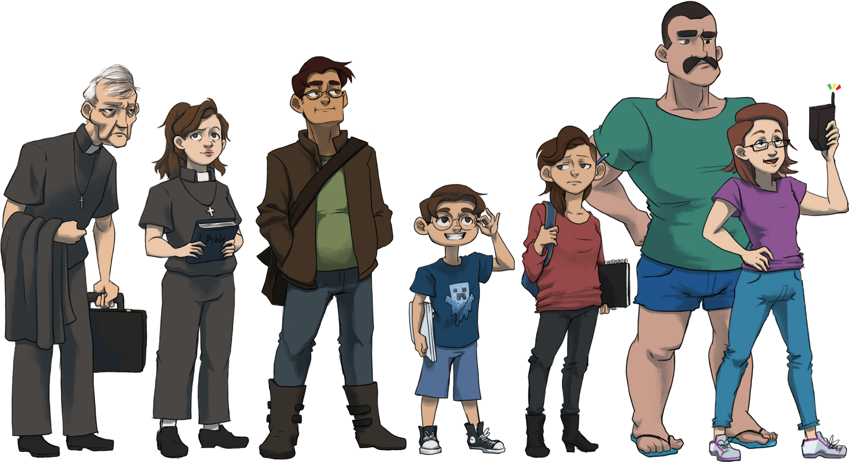 A Lineup Of The Whole Family Of Exorcists For My Directing (1920x1080), Png Download