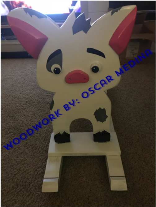 Pua Rocking Horse Done By Oscar Medina (1000x1000), Png Download