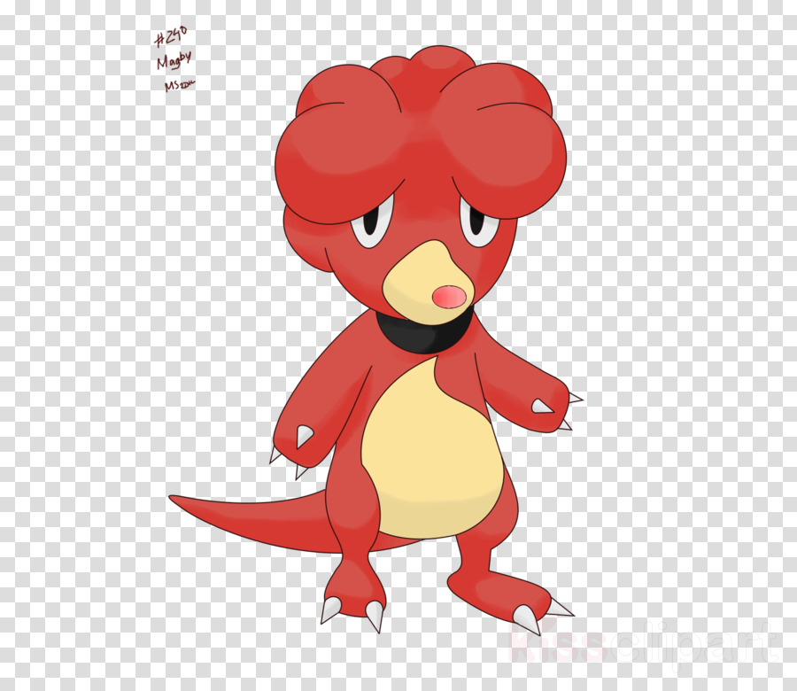 Pokémon Clipart Magby Pokémon Crystal (900x780), Png Download