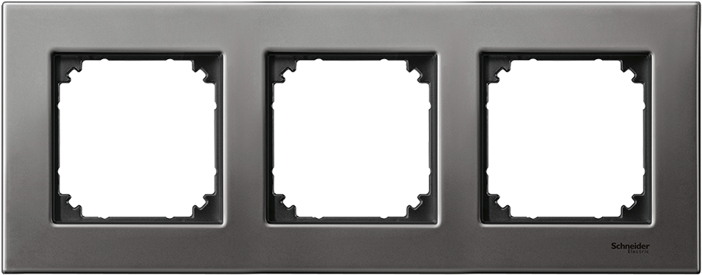 Mtn403314 Metal Frame, 3 Gang, Rhodium Grey, M Elegance (984x984), Png Download