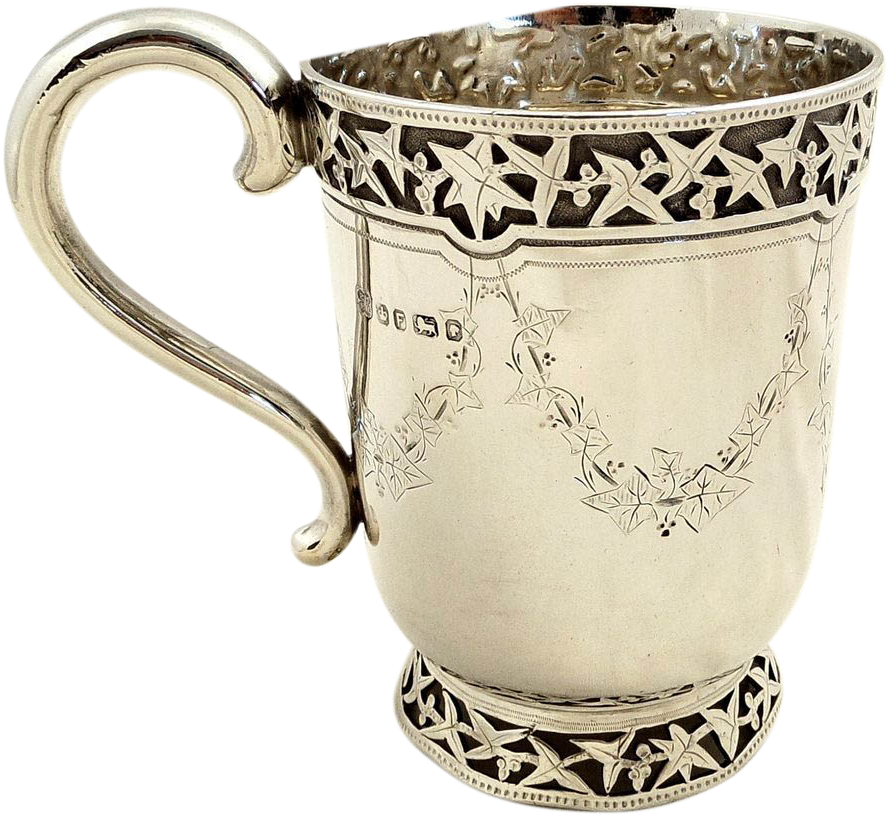 Antique Victorian Sterling Silver Mug/tankard, 1873 (887x887), Png Download