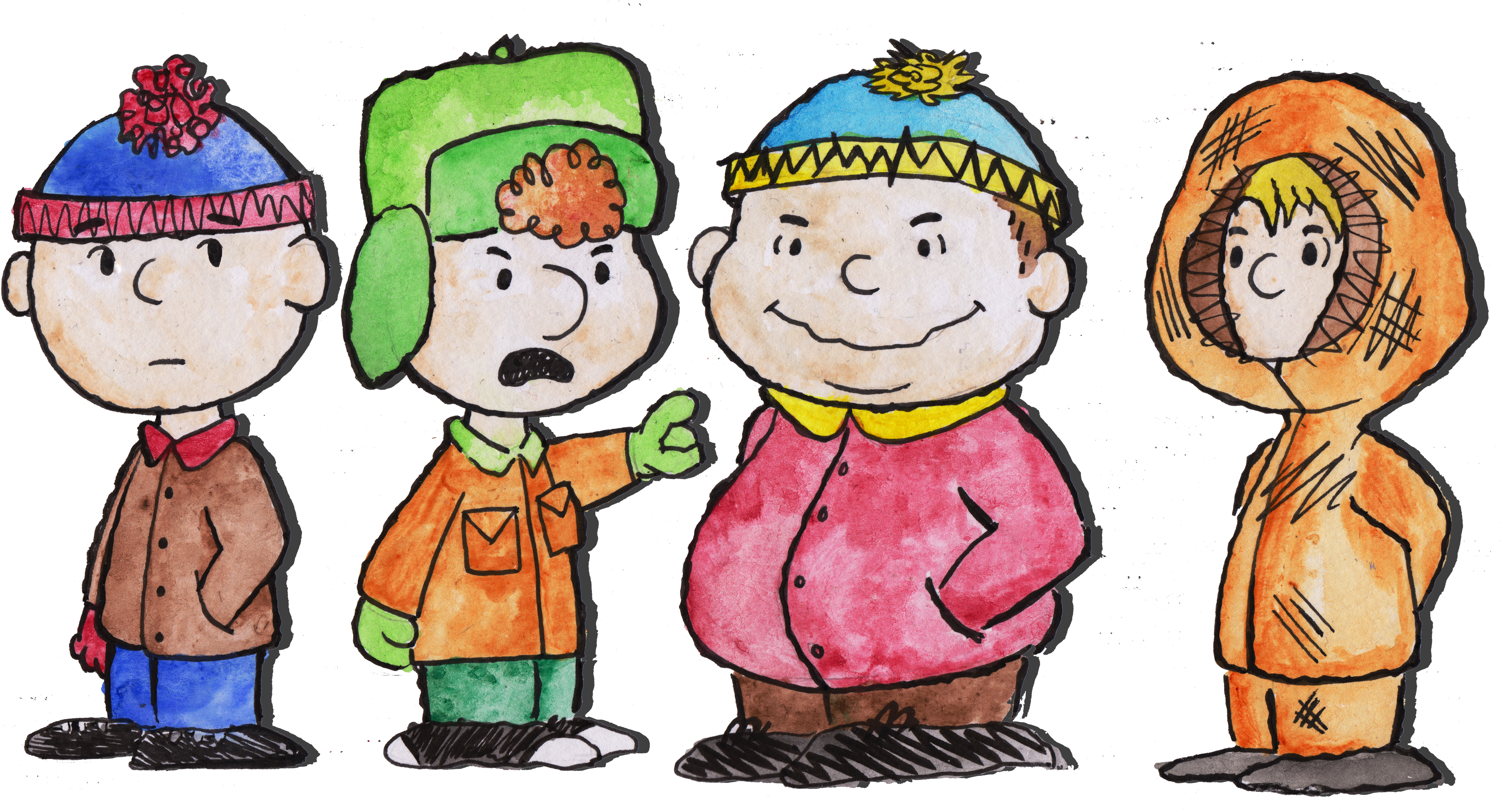 I Painted The Boys Peanuts Style (4000x2160), Png Download