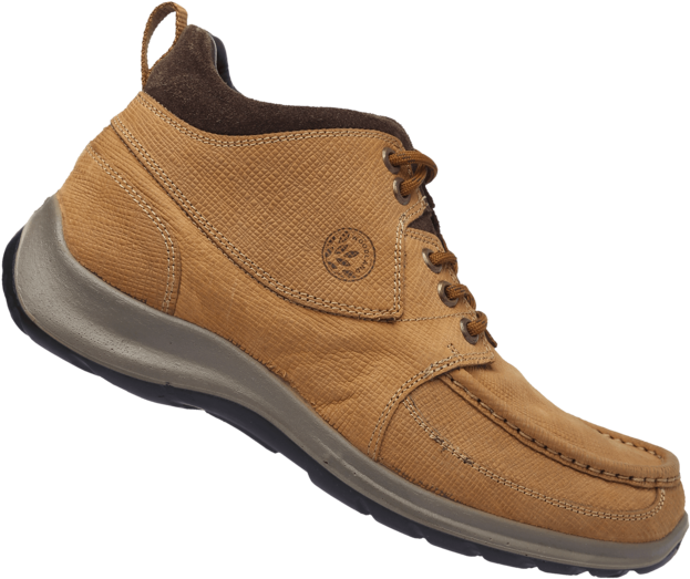 Mens Camel Nubuk Print Lace Up Casual Shoe (640x960), Png Download