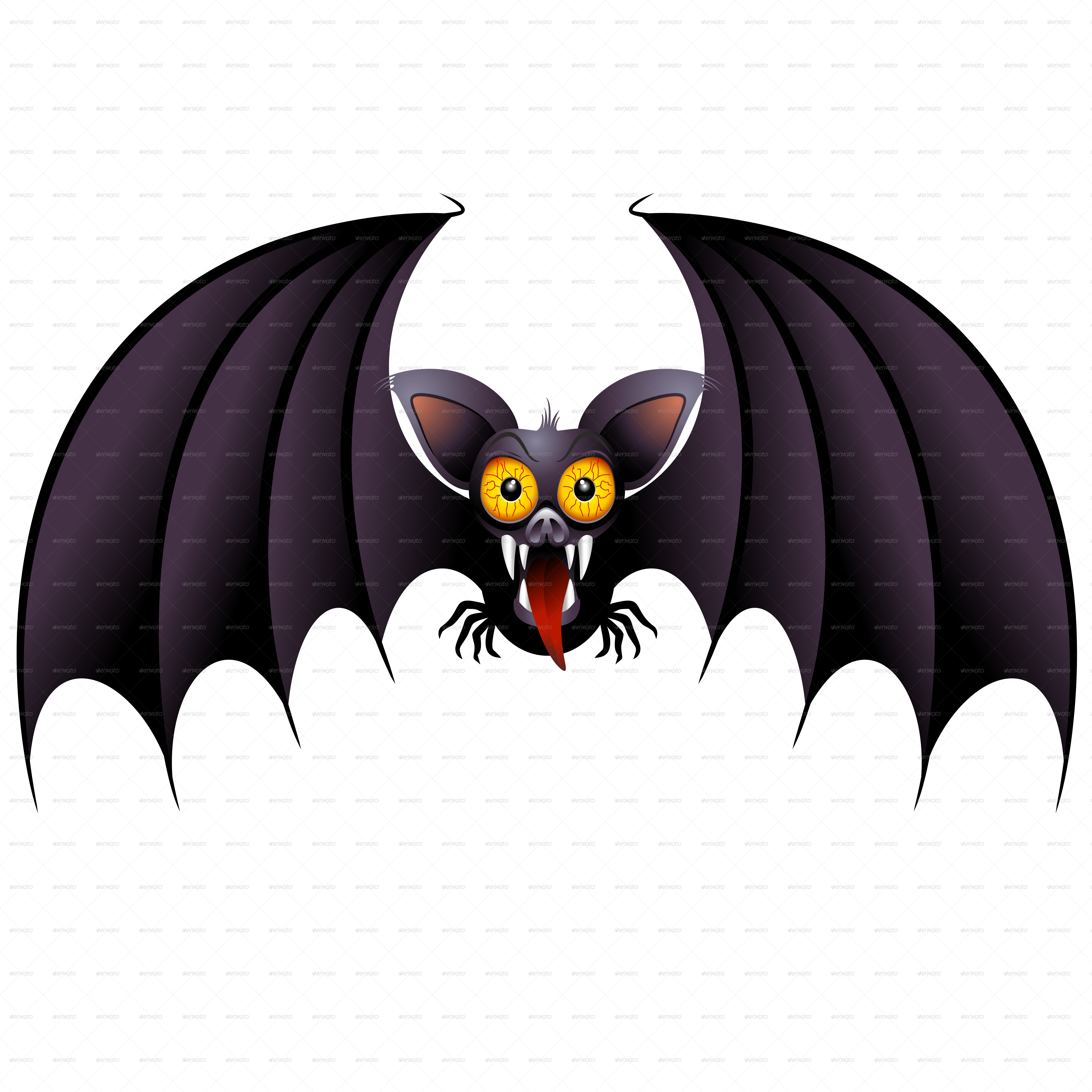 Pipistrello Cartoon Con Zucca Halloween Gif 5000 Pipistrello - Bat Cartoon Png (5000x5000), Png Download