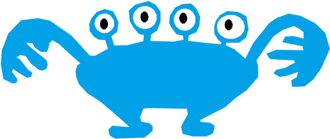 Cartoon Goblin Monster Public Domain Download - Four Eyed Monster Cartoon (701x340), Png Download