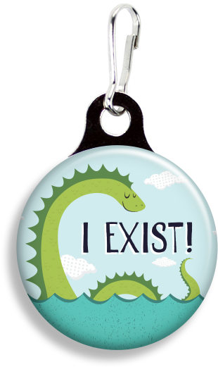 Loch Ness Monster - Promotional Zoogee 1-1/8 Round Metal Zipper Pull Tag (353x530), Png Download