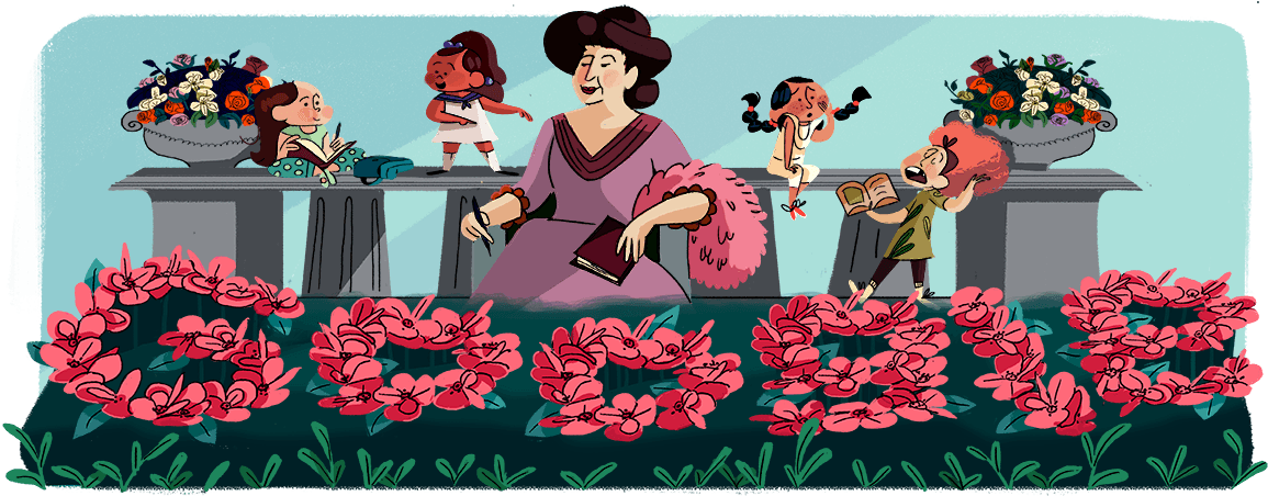 Emilia Pardo Bazan Doodle (1200x460), Png Download