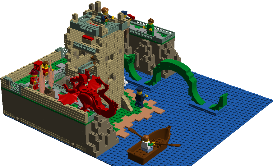 The Loch Ness Monster And Friends - Lego Loch Ness Monster (1036x565), Png Download