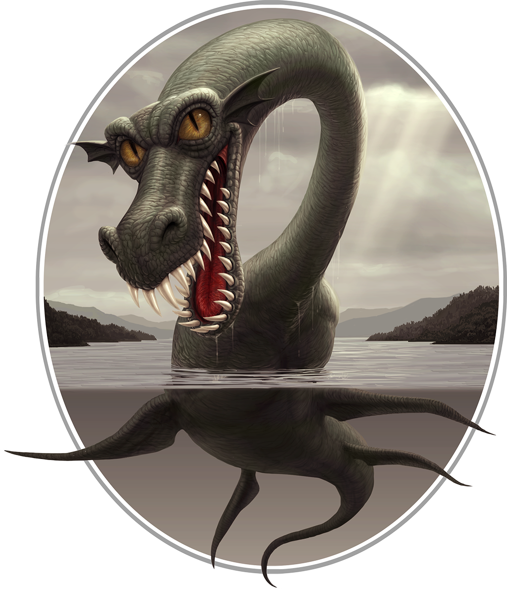 Illustration For The Indie Rock Band Lochness Monster, - Cryptid (1023x1187), Png Download