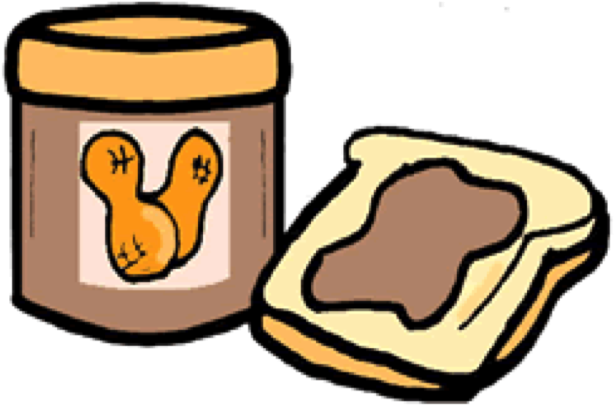 Peanut Butter Clipart Bread Clipart - Peanut Butter Sandwich Clip Art (614x405), Png Download