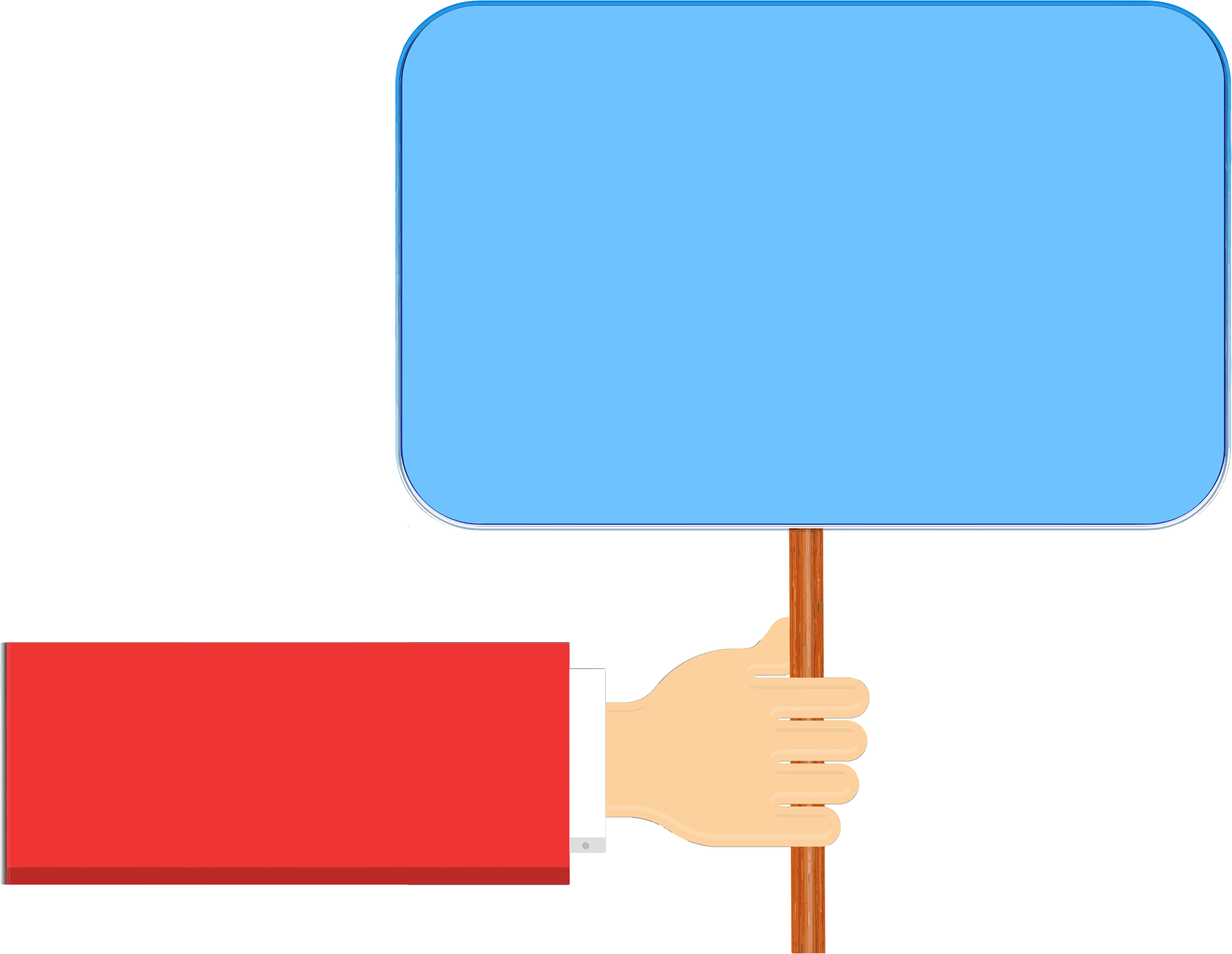 This Free Icons Png Design Of Hand Holding Sign (2362x1829), Png Download