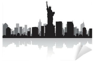 New York City Skyline Silhouette Wall Mural • Pixers® - Usa Skyline Silhouette (400x400), Png Download