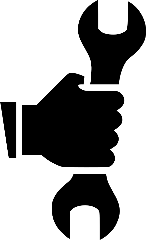 Hand Holding Wrench - Hand Holding Icon Png (596x980), Png Download