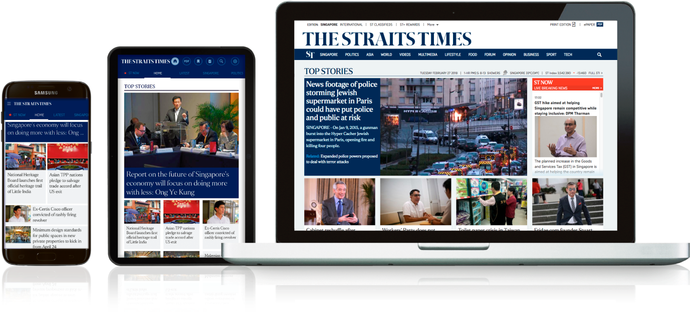Introductory Offer For The Straits Times <br /> All-digital - Newspaper (1496x813), Png Download