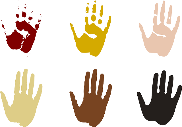 Hand Prints Hands Earthy Stamp Children Fa - Hand Clip Art (486x340), Png Download