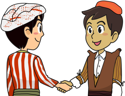 Clip Art Christmas Handshake Computer Icons Drawing - Clip Art (465x340), Png Download