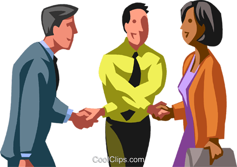 Business People Shaking Hands Royalty Free Vector Clip - Cartoon (480x338), Png Download