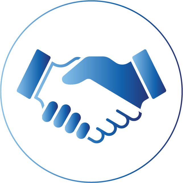 Shaking Hands - Shaking Hands Icon Blue (643x643), Png Download