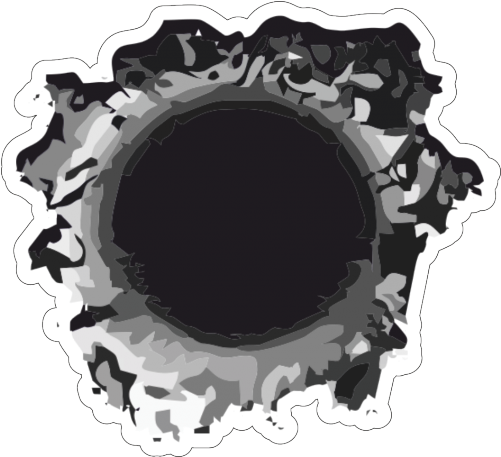 Bullet Hole Stickers - Bullet Hole Transparent Background (500x500), Png Download