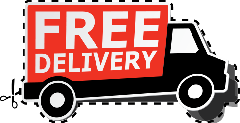 Cutting Free Delivery - Free Delivery Icon Png (490x251), Png Download