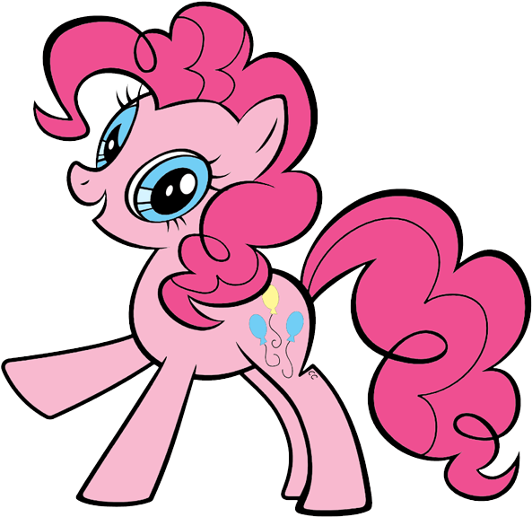 Magic Clipart Pink Sparkles - Easy Pinkie Pie Drawing (605x584), Png Download