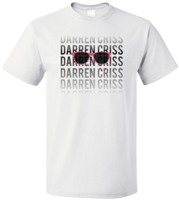 Standard White Darren Criss Fading Name T-shirt - Diversity Shirt (384x480), Png Download