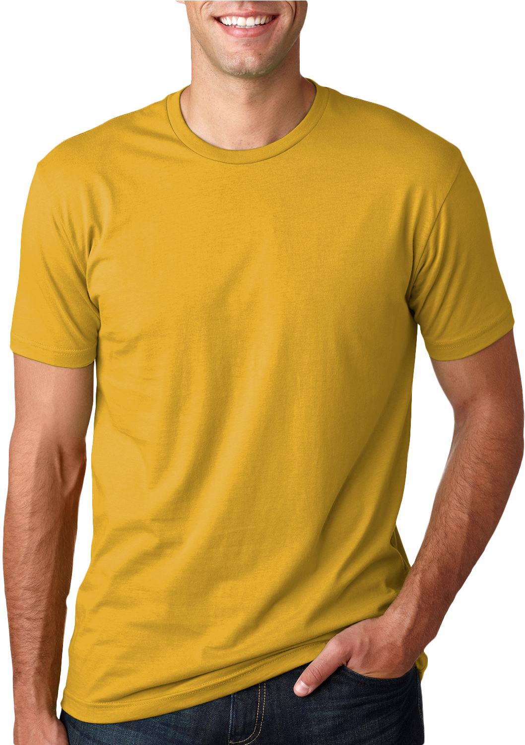 Next Level Men's Cotton Crew Gold (1500x1500), Png Download
