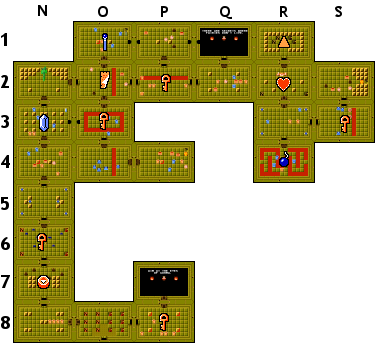 Contents - Legend Of Zelda Nes 6th Dungeon (375x343), Png Download