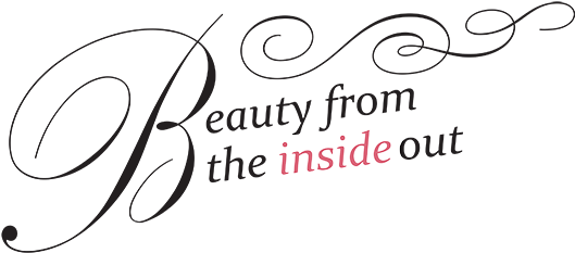 Beauty From The Inside Out - Calligraphy (600x283), Png Download