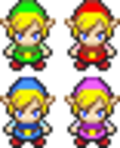 The Legend Of Zelda - Four Swords Adventures Links (390x480), Png Download