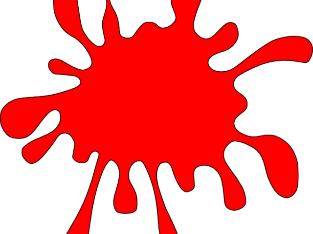 Bloody Cliparts - Orange Paint Splatter Clipart (640x480), Png Download
