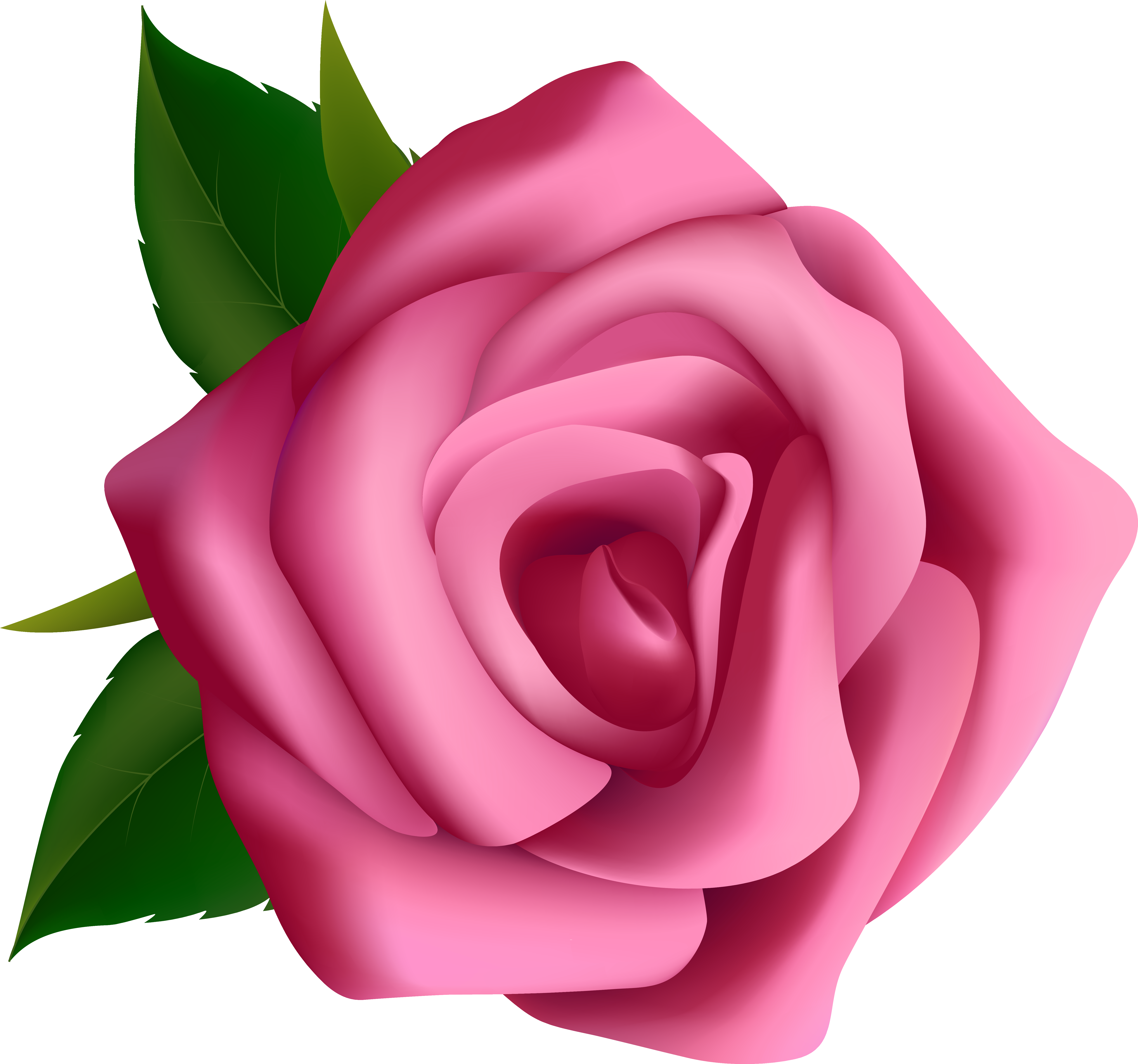 Pink Rose Clipart Png Image - Light Pink Rose Clipart (6268x5859), Png Download
