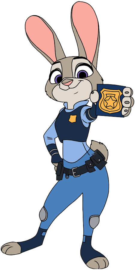 Disney's Zootopia Clip Art - Zootopia Judy Hopps Clipart (450x897), Png Download