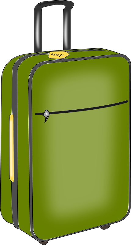Suitcase - Luggage Cartoon Transparent Background (428x800), Png Download