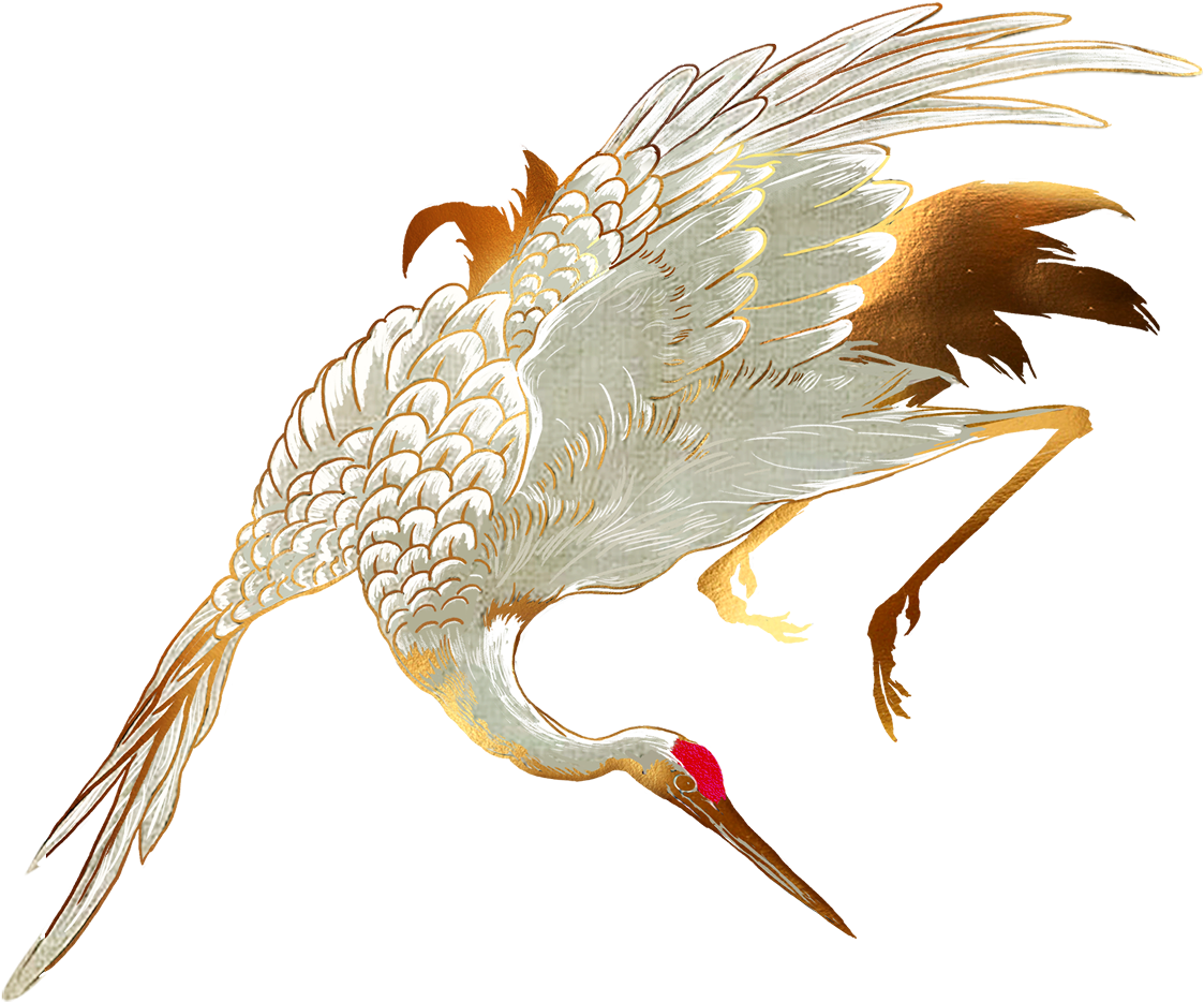 White Crane Decoration Vector - 仙鹤 Png (1536x1249), Png Download