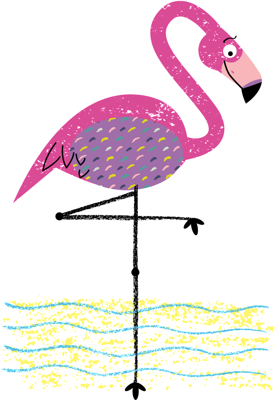 Hand Painted One Legged Standing Red Crowned Crane - Red-crowned Crane (1024x1437), Png Download