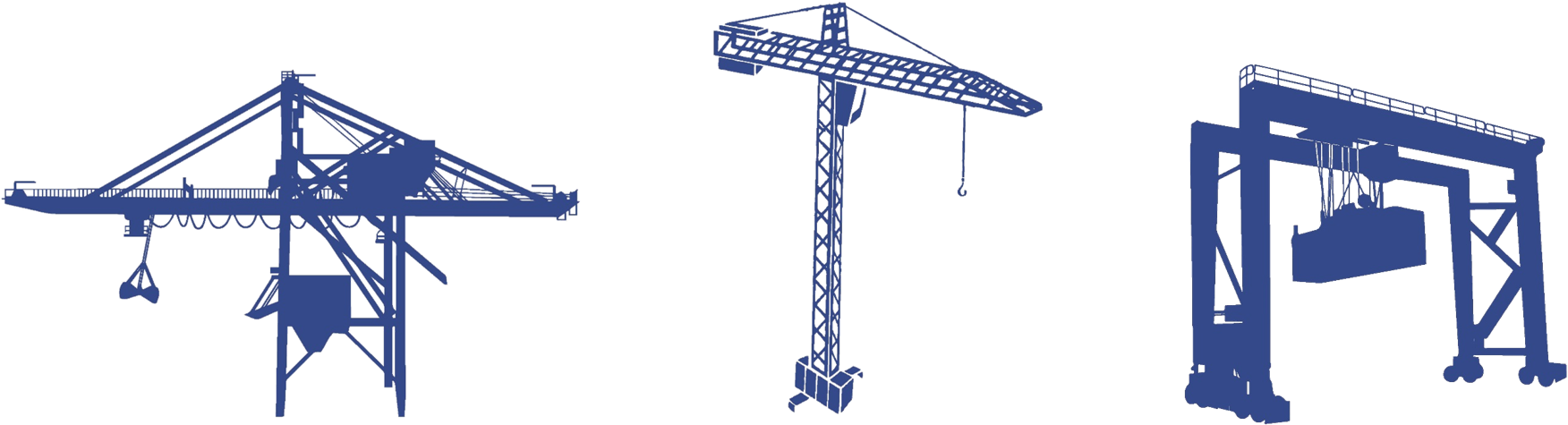 The Sub-group Tower And Harbour Cranes Includes Tower - Container Tower Crane (1782x514), Png Download