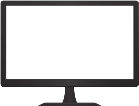 Monitor Png Transparent Image - Monitor Png (500x388), Png Download