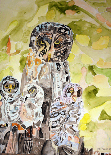 Watercolor Birds 3 - Watercolor Painting (700x500), Png Download